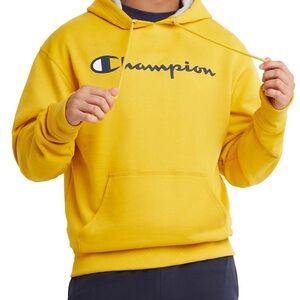 Champion Men's Yellow Hoodie